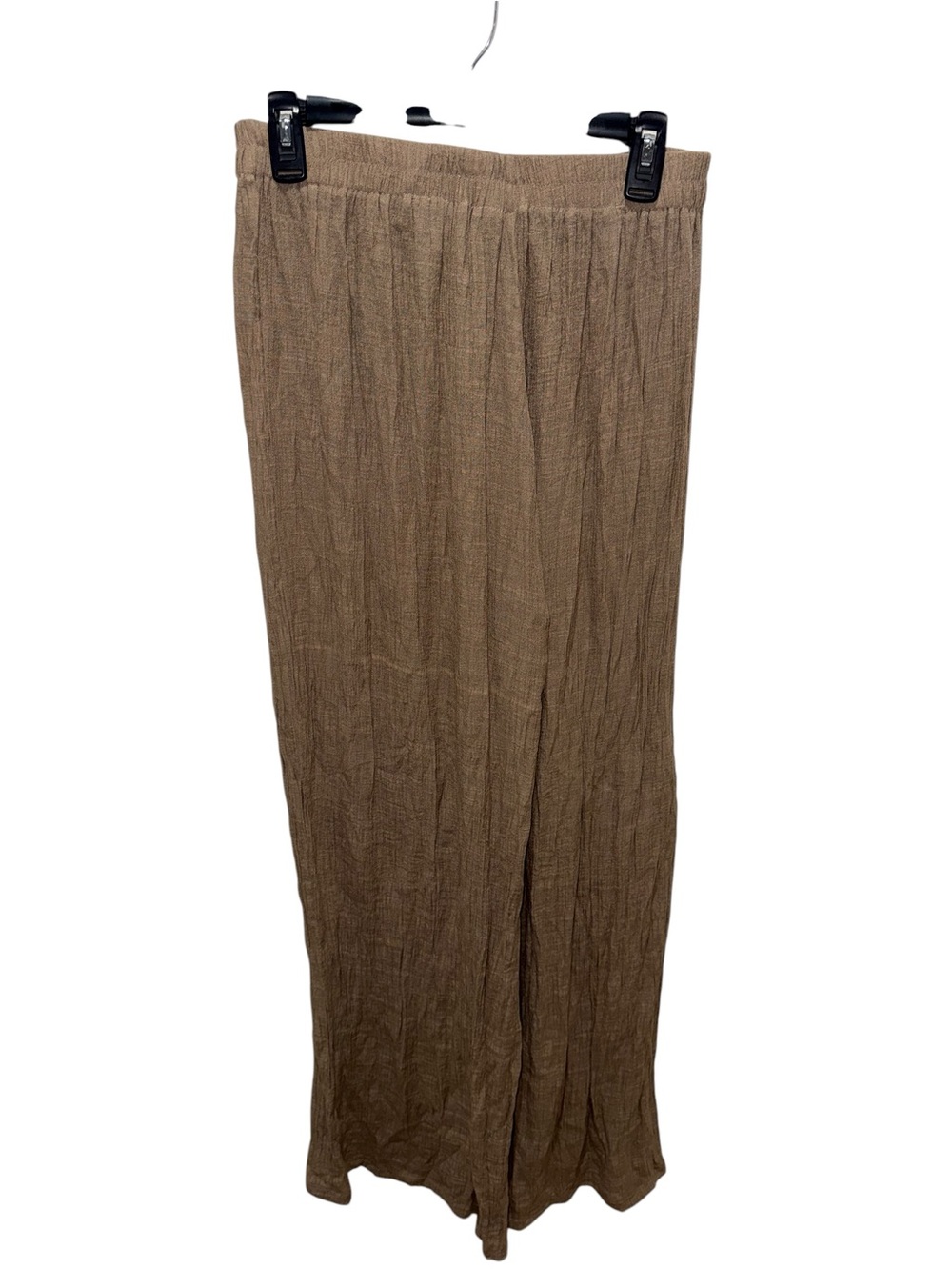 PrettyLittleThing Tan Wide Leg Vacation Pants US 12 Resort Boho - Picture 6 of 7